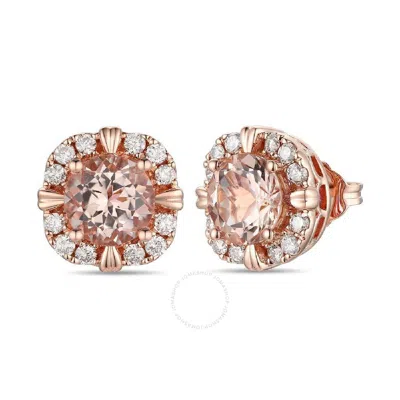 Le Vian Ladies Peach Morganite Earrings Set In 14k Strawberry Gold In Pink/rose Gold Tone/gold Tone