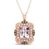 Le Vian Ladies Peach Morganite Necklaces Set In 14k Strawberry Gold In Gold