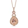 Le Vian Ladies Peach Morganite Necklaces Set In 14k Strawberry Gold In Pink/rose Gold Tone/gold Tone