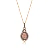 Le Vian Ladies Peach Morganite Necklaces Set In 14k Strawberry Gold In Pink/rose Gold Tone/gold Tone