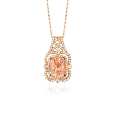 Le Vian Ladies Peach Morganite Pendant In 18k Strawberry Gold In Pink/rose Gold Tone/gold Tone