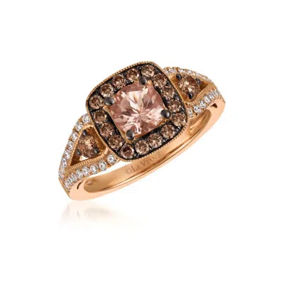 Le Vian Ladies Peach Morganite Rings Set In 14k Strawberry Gold In Brown