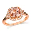 Le Vian Ladies Peach Morganite Rings Set In 14k Strawberry Gold In Gold