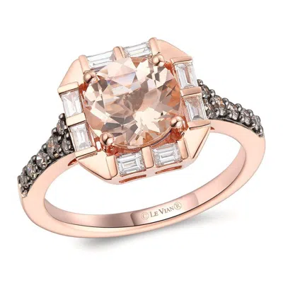 Le Vian Ladies Peach Morganite Rings Set In 14k Strawberry Gold