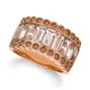 Le Vian Ladies Peach Morganite Rings Set In 14k Strawberry Gold In Pink/rose Gold Tone/gold Tone