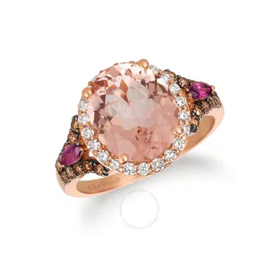 Le Vian Ladies Peach Morganite Rings Set In 14k Strawberry Gold In Pink/rose Gold Tone/gold Tone