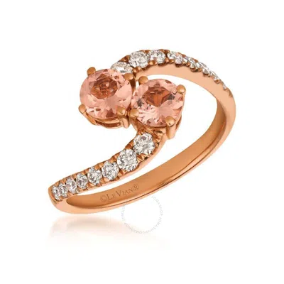 Le Vian Ladies Peach Morganite Rings Set In 14k Strawberry Gold In Pink/rose Gold Tone/gold Tone