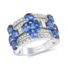 Le Vian Ladies Platinum Collection Rings Set In Platinum In Blue