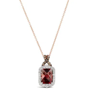 Le Vian Ladies Pomegranate Garnet Collection Necklaces Set In 14k Two Tone Gold In Two-tone