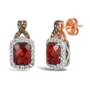 Le Vian Ladies Pomegranate Garnet Earrings Set In 14k Two Tone Gold In Gold