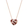 Le Vian ® 14k Strawberry Gold 0.63 Ct. Tw. Diamond & Garnet Necklace In Pink/rose Gold Tone/gold Tone