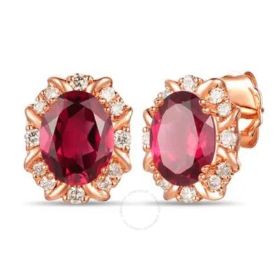 Le Vian Ladies Positivity Earrings Set In 14k Strawberry Gold In Red