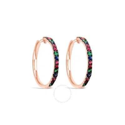 Le Vian Ladies Precious Fashion Earrings In 14k Strawberry Gold In Blue