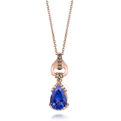 Le Vian Ladies' Precious Fashion Pendant In 14k Strawberry Gold In Blue