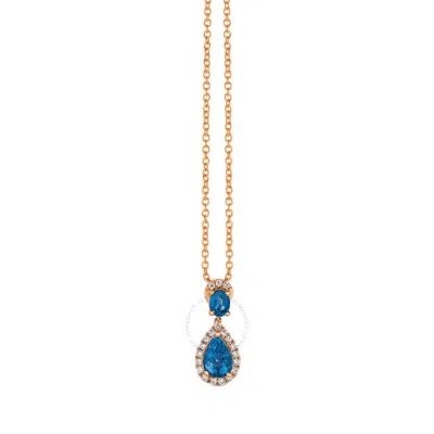 Le Vian Ladies' Precious Fashion Pendant In 14k Strawberry Gold In Blue