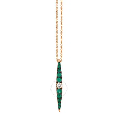 Le Vian Ladies' Precious Fashion Pendant In 14k Strawberry Gold In Green