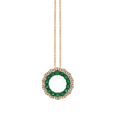 Le Vian Ladies' Precious Fashion Pendant In 14k Strawberry Gold In Green