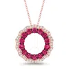 Le Vian ® 14k Strawberry Gold 1.38 Ct. Tw. Diamond & Ruby Pendant Necklace In Red