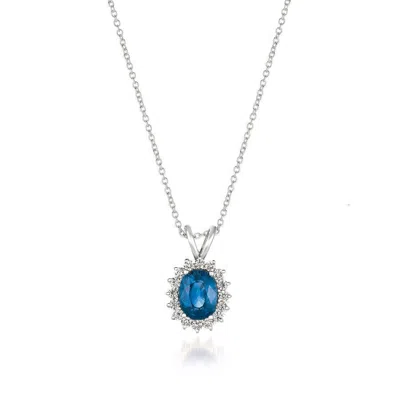 Le Vian Ladies' Precious Fashion Pendant In 14k Vanilla Gold In Blue