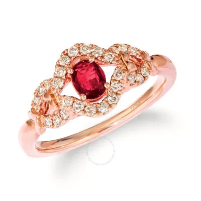 Le Vian Ladies Precious Fashion Ring In 14k Strawberry Gold In Red