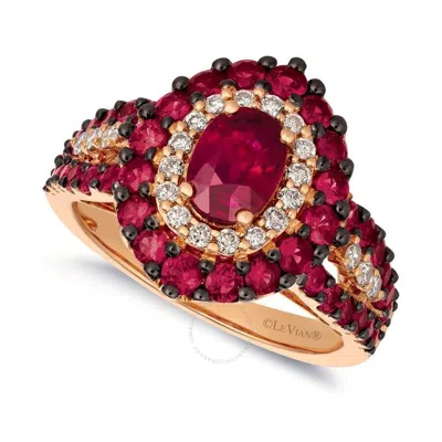 Le Vian Ladies Precious Fashion Ring In 14k Strawberry Gold In Red
