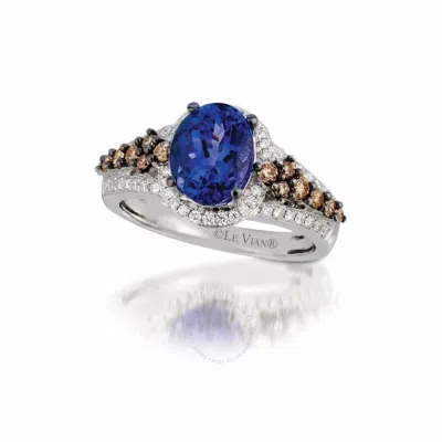 Le Vian Ladies Precious Fashion Ring In 14k Vanilla Gold In Blue