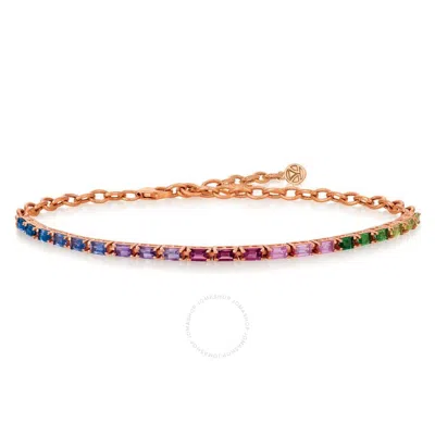 Le Vian Ladies Rainbow Collection Bracelets Set In 14k Strawberry Gold In Multi