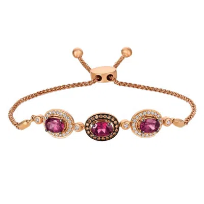 Le Vian Ladies Raspberry Rhodolite Bracelets Set In 14k Strawberry Gold In Multi