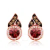 Le Vian Ladies Raspberry Rhodolite Earrings Set In 14k Strawberry Gold In Pink/rose Gold Tone/gold Tone