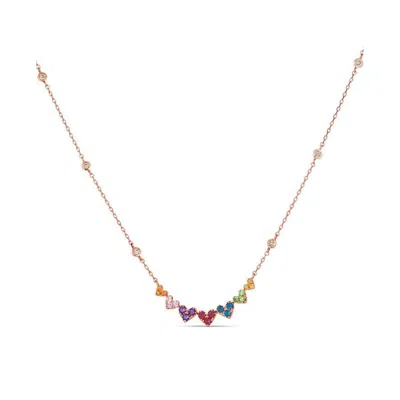 Le Vian Ladies Raspberry Rhodolite Necklaces Set In 14k Strawberry Gold In Multi