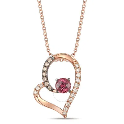 LE VIAN LE VIAN LADIES RASPBERRY RHODOLITE NECKLACES SET IN 14K STRAWBERRY GOLD