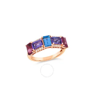 Le Vian Ladies Raspberry Rhodolite Rings Set In 14k Strawberry Gold In Pink/rose Gold Tone/gold Tone