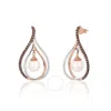 Le Vian Ladies Red Carpet Earrings In 14k Two Tone Gold In Red/two Tone/gold Tone