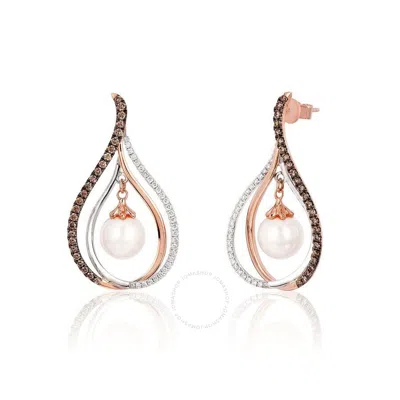 Le Vian Ladies Red Carpet Earrings In 14k Two Tone Gold In Red/two Tone/gold Tone