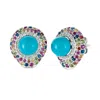 Le Vian Ladies Robins Egg Blueturquoise Earrings Set In 14k Vanilla Gold In Blue