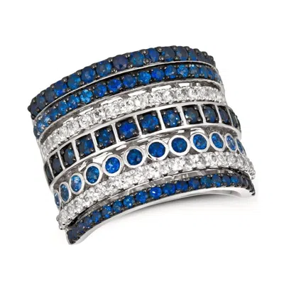 Le Vian Ladies Sapphire Rings Set In 14k Strawberry Gold In Blue