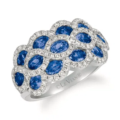 Le Vian Ladies Sapphire Rings Set In 14k Strawberry Gold In Silver