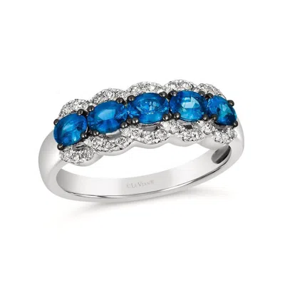 Le Vian Ladies Sapphire Rings Set In 14k Vanilla Gold In Blue