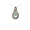 Le Vian Ladies Sea Blue Aquamarine Necklaces Set In 14k Vanilla Gold In Gray