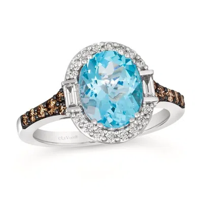 Le Vian Ladies Sea Blue Aquamarine Rings Set In 14k Vanilla Gold In Multi