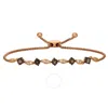 Le Vian Ladies Semi Precious Fashion Bracelet In 14k Strawberry Gold In Brown