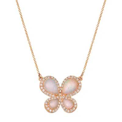 Le Vian Ladies' Semi Precious Fashion Necklace In 14k Strawberry Gold In White