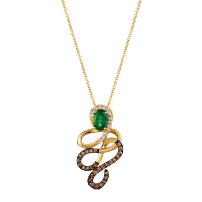 Le Vian Ladies' Semi Precious Fashion Pendant In 14k Honey Gold In Green