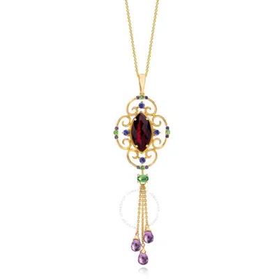 Le Vian Ladies' Semi Precious Fashion Pendant In 14k Honey Gold In Red