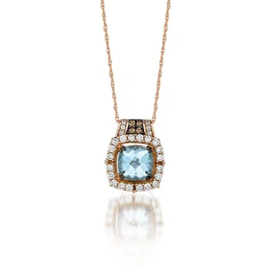 Le Vian Ladies' Semi Precious Fashion Pendant In 14k Strawberry Gold In Blue