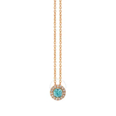 Le Vian Ladies' Semi Precious Fashion Pendant In 14k Strawberry Gold In Blue