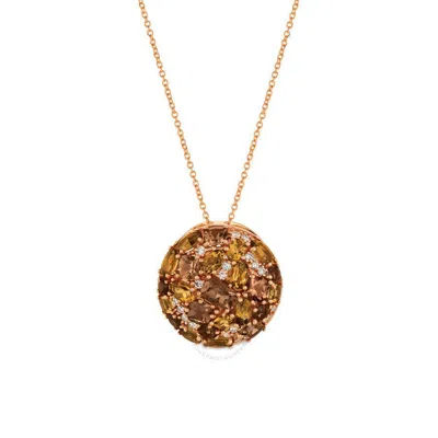 Le Vian Ladies' Semi Precious Fashion Pendant In 14k Strawberry Gold In Brown