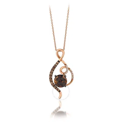 Le Vian Ladies' Semi Precious Fashion Pendant In 14k Strawberry Gold In Brown