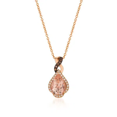 Le Vian Ladies' Semi Precious Fashion Pendant In 14k Strawberry Gold In Pink
