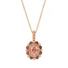 Le Vian Ladies' Semi Precious Fashion Pendant In 14k Strawberry Gold In Pink